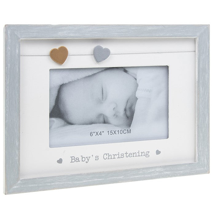Baby Heart Strings Photo Frame - Christening 4x6