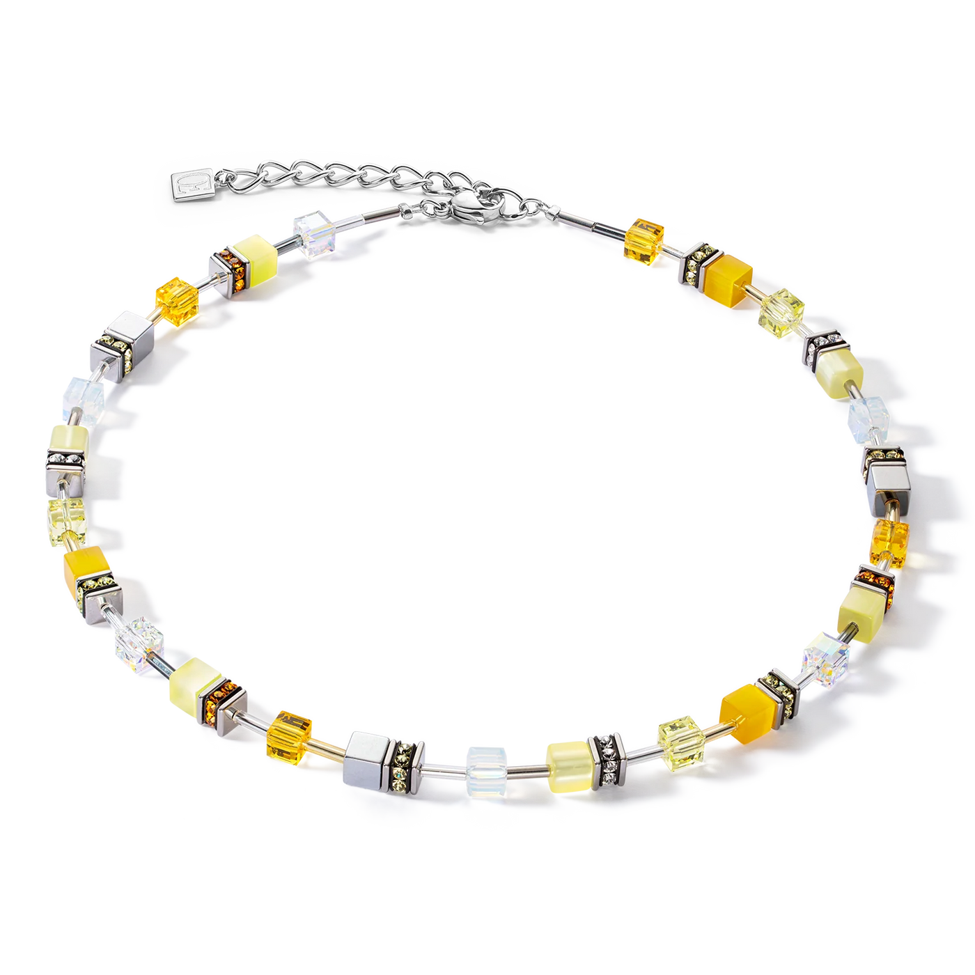 Coeur De Lion GeoCUBE® Iconic Joyful Colours Yellow Necklace