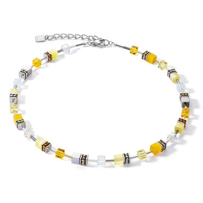 Coeur De Lion GeoCUBE® Iconic Joyful Colours Yellow Necklace