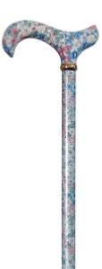 Classic Canes Tea party Derby Adjustable Walking Stick-  Muted Floral