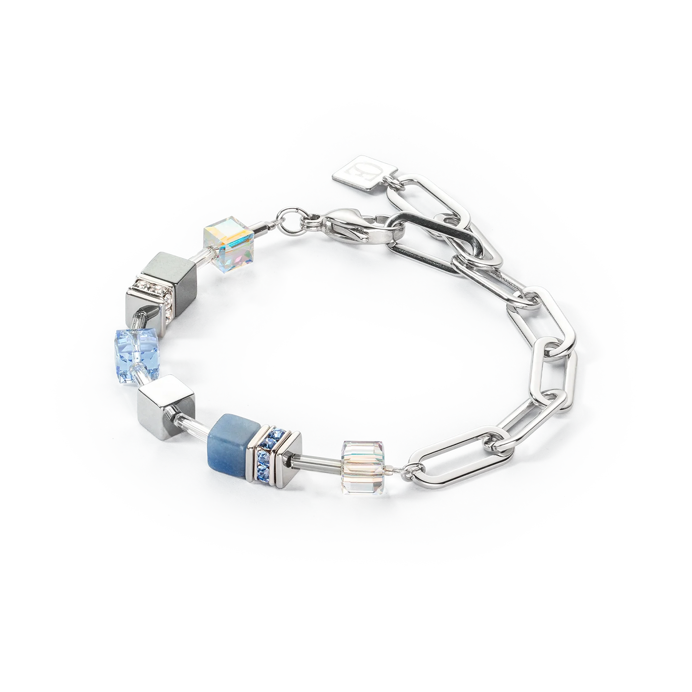Coeur De Lion GeoCUBE® Fusion Chain Blue Bracelet