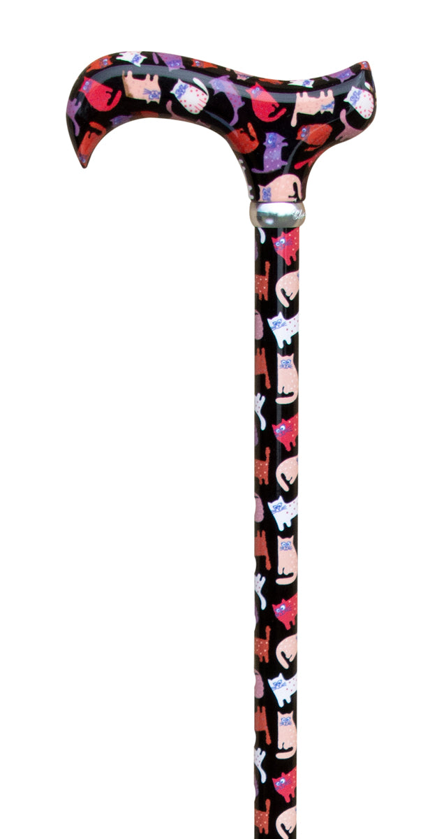 Classic Canes Animal Friends Derby Adjustable Cane - Crazy Cats