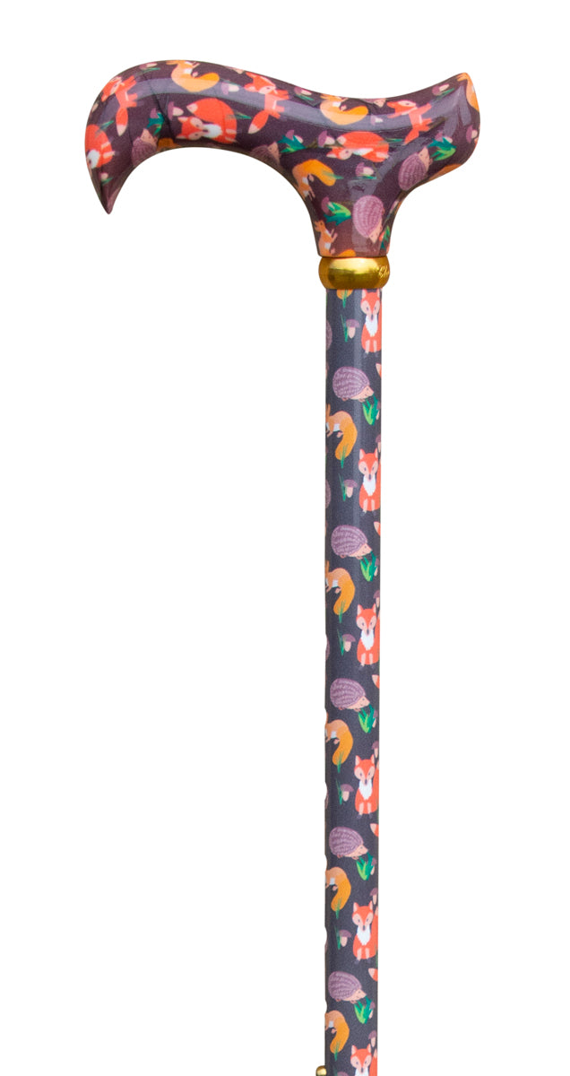 Classic Canes Animal Friends Derby Adjustable Cane - Forest Creatures