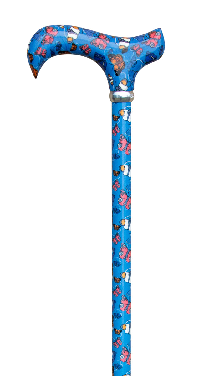 Classic Canes Animal Friends Derby Adustable Cane - Butterflies
