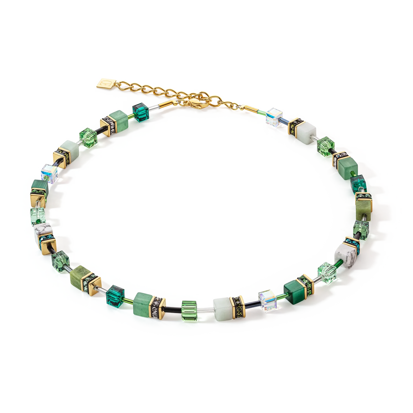 Coeur De Lion GeoCUBE® Iconic Precious Green Necklace