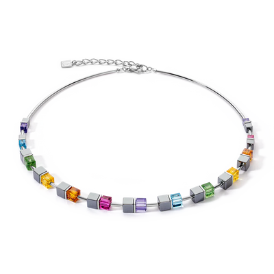 Coeur De Lion Rainbow Silver Necklace