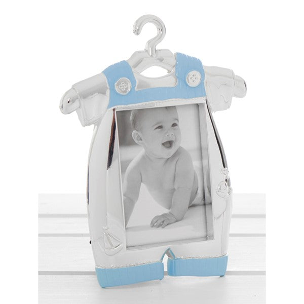 Baby Photo Frame - Blue Romper/ Pink Dress