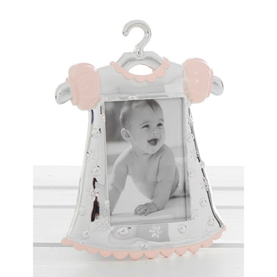 Baby Photo Frame - Blue Romper/ Pink Dress