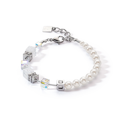 Coeur De Lion - GeoCUBE® Precious Fusion - Pearl White Bracelet