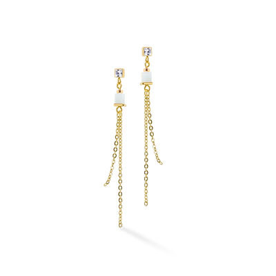 Coeur De Lion Geocube Gold Pastel Earrings