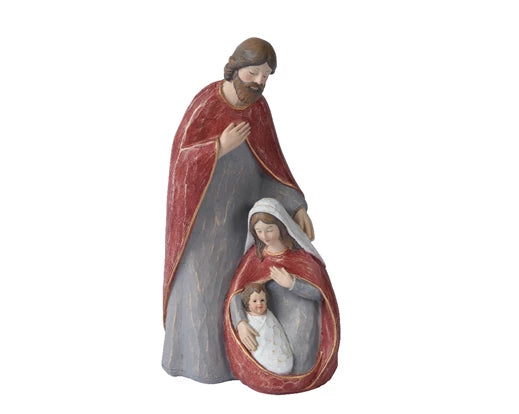 Polyresin Nativity Set With Joseph, Mary & Baby Jesus