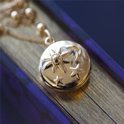 Newbridge Silverware Necklace - Sun, Moon & Stars Locket by Amy Huberman