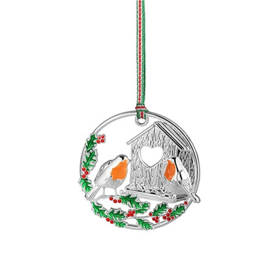 Newbridge Silverware Christmas Collection 2023 Hanging Decoration - Robins