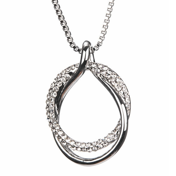 Newgrange Pendant - Diamanté Interlocking Loop