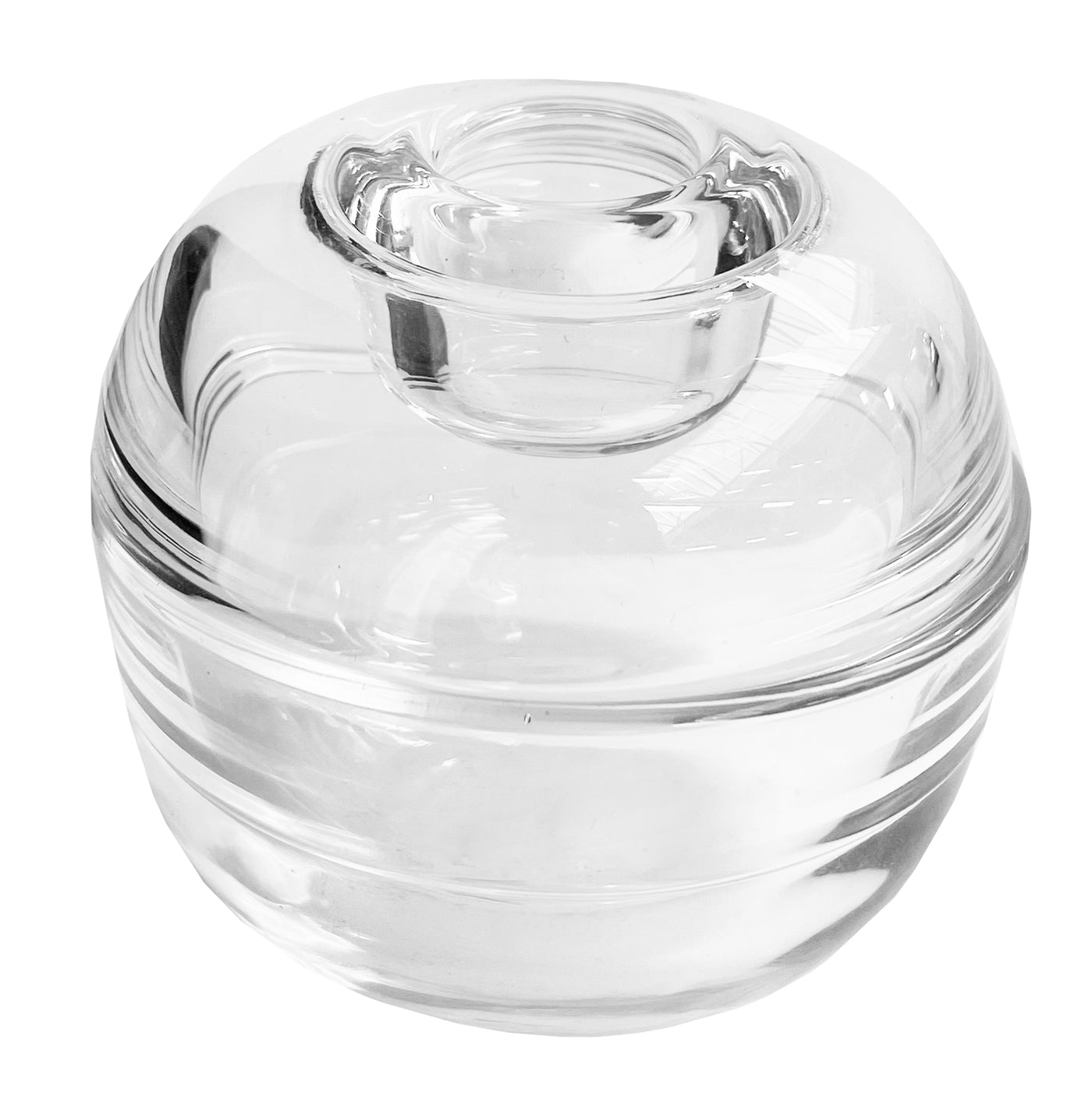 Round Glass Dinner Candle Holder