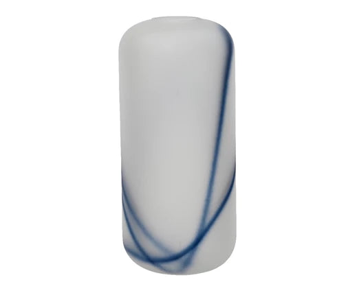 Glass Blue & White Vase with Frosted Spray Colour