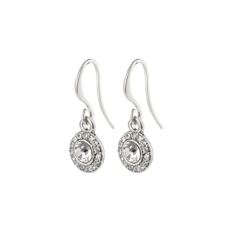 Pilgrim CLEMENTINE Recycled Crystal Earrings - Silver Plated