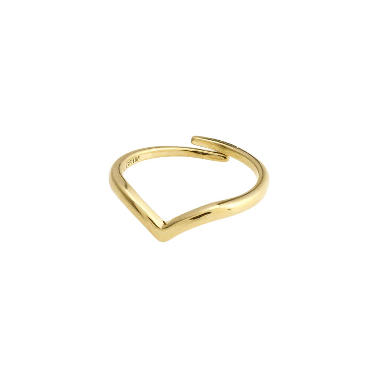 Pilgrim Ring - LULU Recycled Stack Ring Gold-Plated