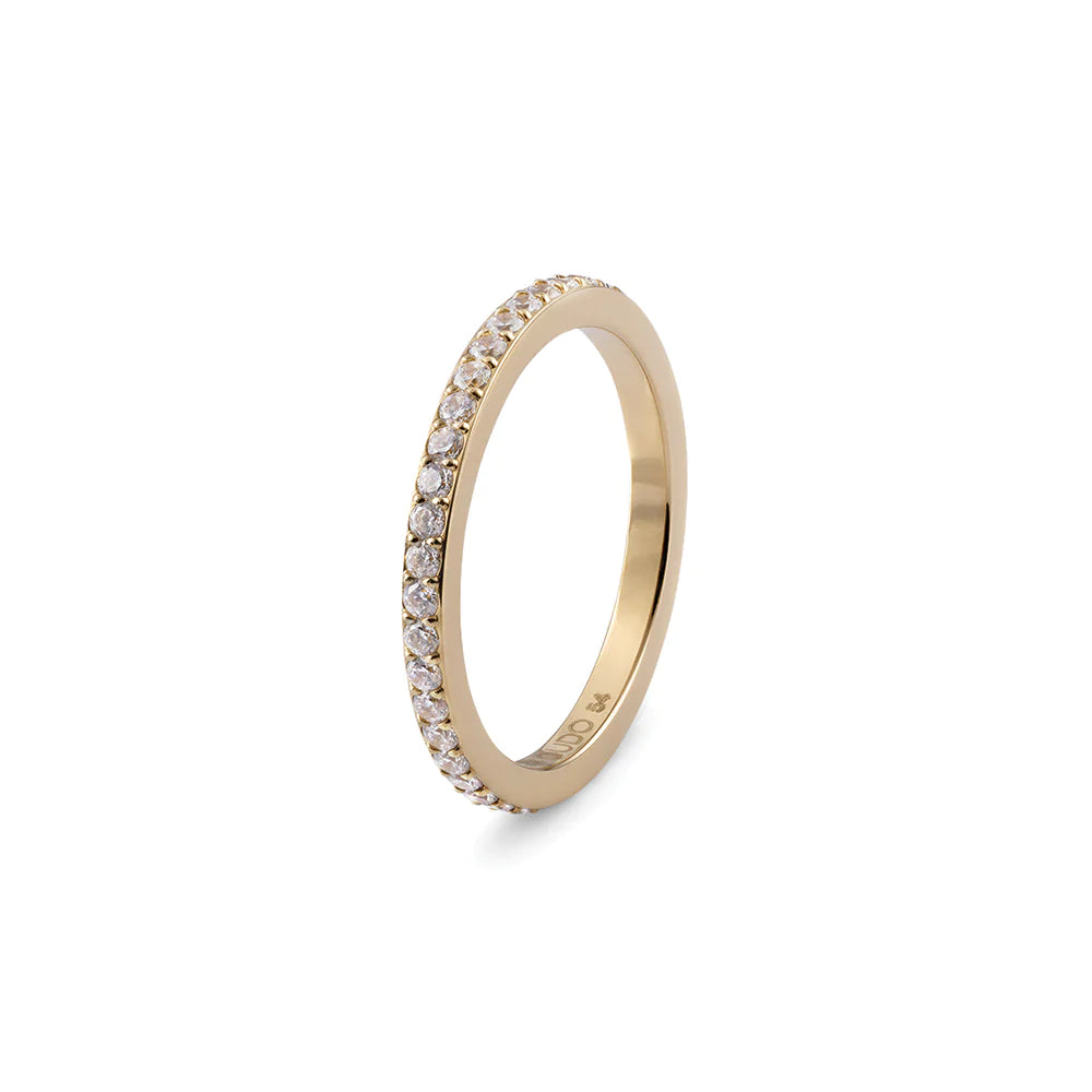 QUDO Eternity Spacer Ring - Small - Silver/Gold/Rose Gold