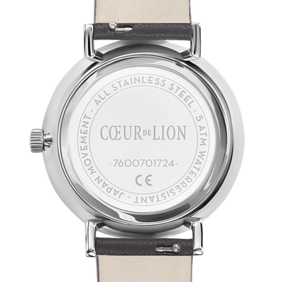 Coeur De Lion Anthracite Silver Watch