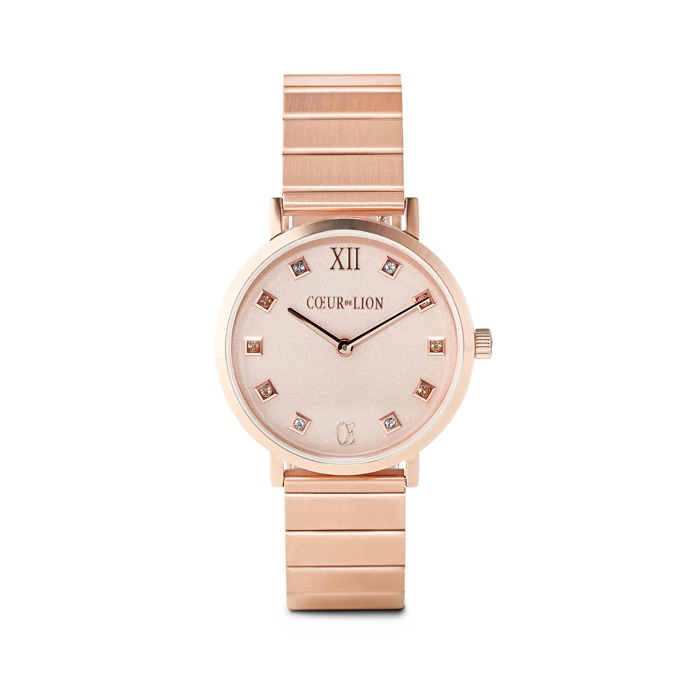 Coeur De Lion Round Rose Gold Matt Monochrome Stainless Steel Rose Gold Watch