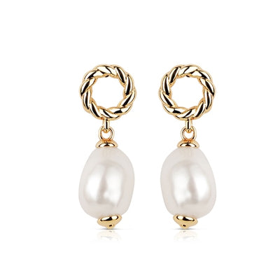 Newbridge Silverware Earrings - Sappho Baroque Pearl Drop