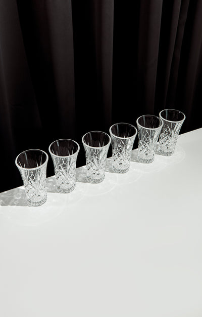 Killarney Crystal Trinity Fluted Shot Glass - Set of 6 PQ12