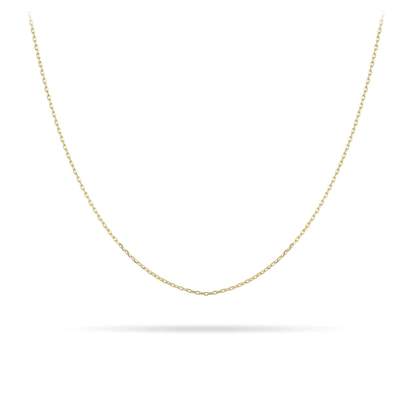 Gisser Sterling Silver Necklace - Gold Plated Silver Classic Anchor Chain