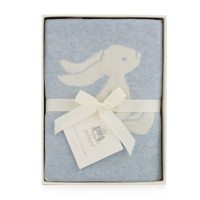 Jellycat Bashful Bunny Blanket Gift Set - Blue/Pink
