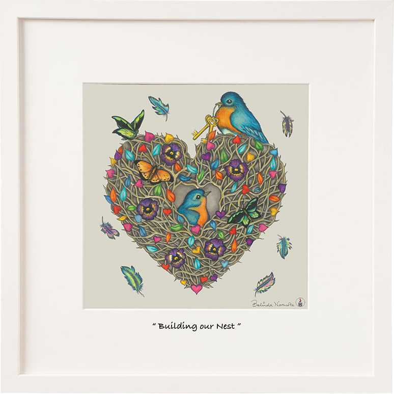 Belinda Northcote 'Building our Nest' Framed Print**