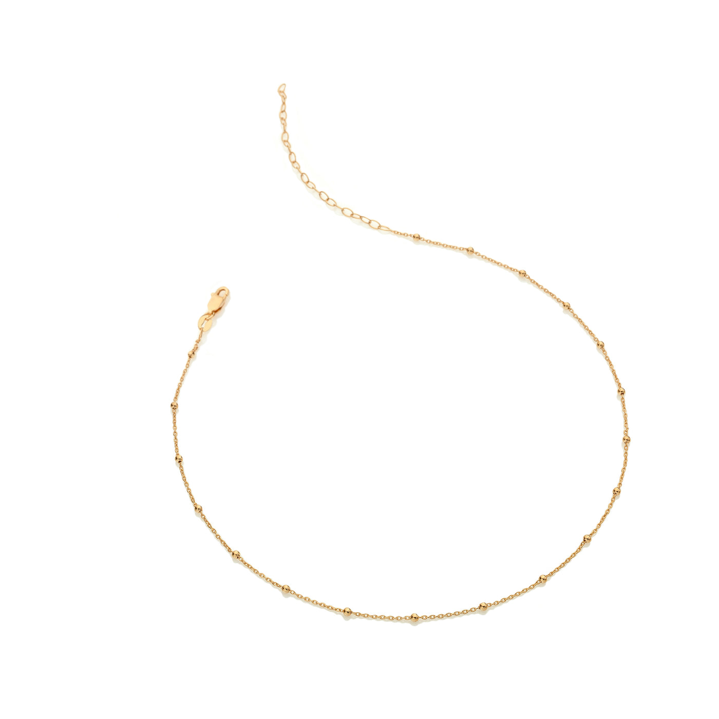 Hot Diamonds by Jac Jossa -18ct Gold Plated Sterling Silver Embrace Beaded Cable Chain