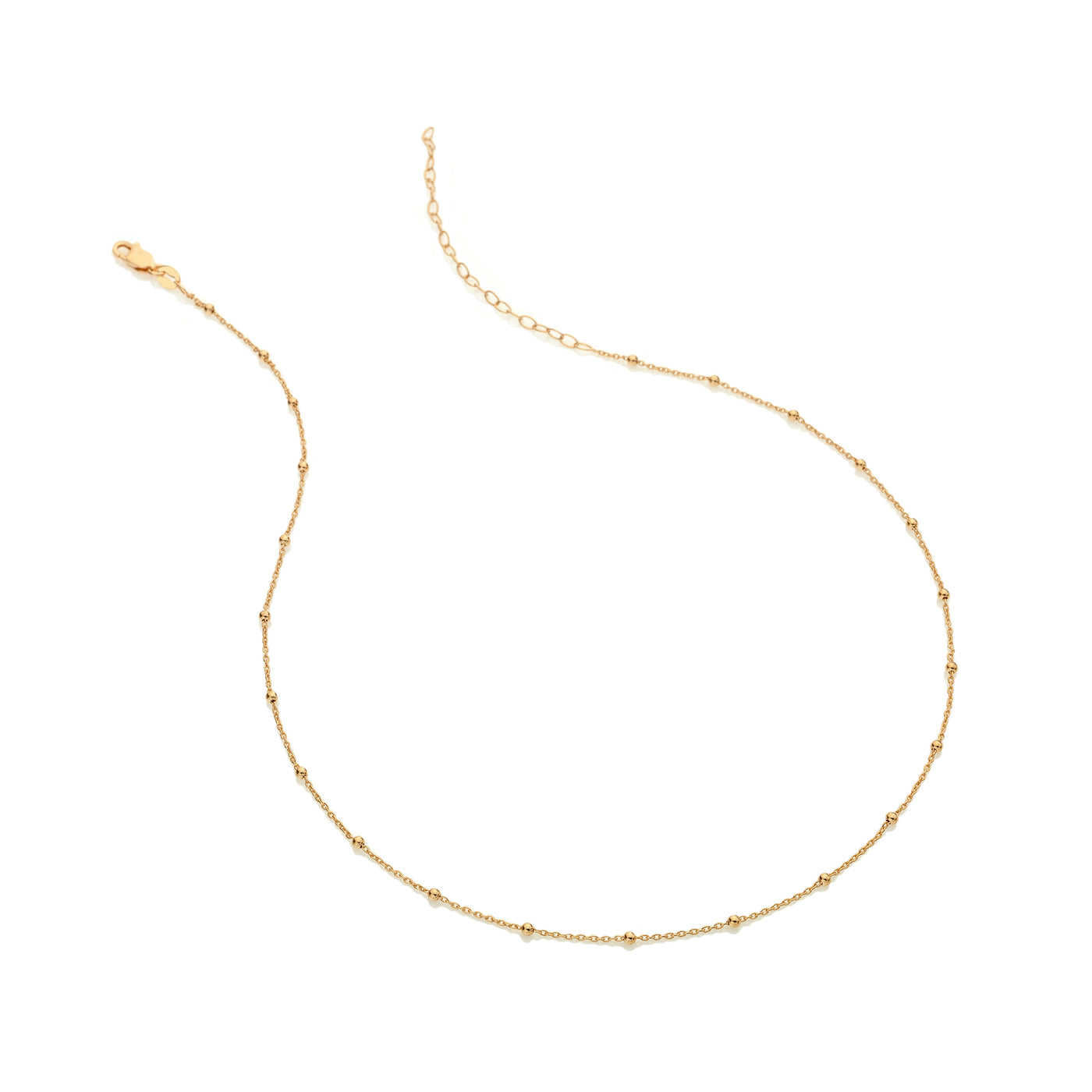 Hot Diamonds by Jac Jossa - 18ct Gold Plated Sterling Silver Embrace Beaded Cable Chain