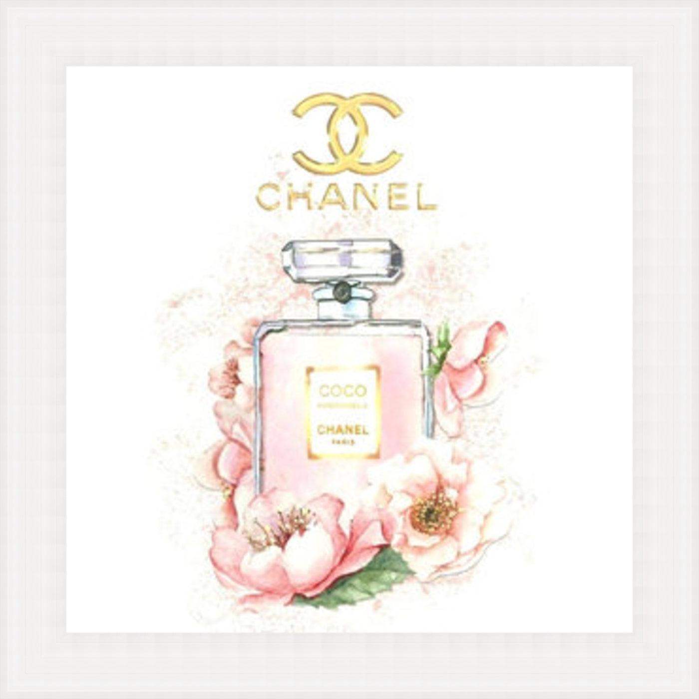 Chanel Perfume Bottle Framed Picture No. 1 - Art On Glass- **CLICK & COLLECT ONLY**
