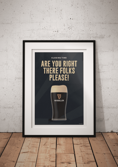 Ray Hurley Prints - Closing Time: Are you right there folks please - Framed/Unframed