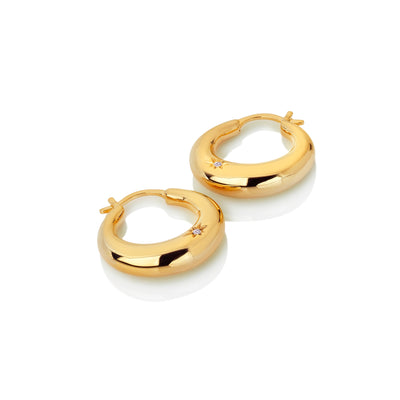 Hot Diamonds by Jac Jossa - 18ct Gold Plated Sterling Silver Soul Statement Earrings