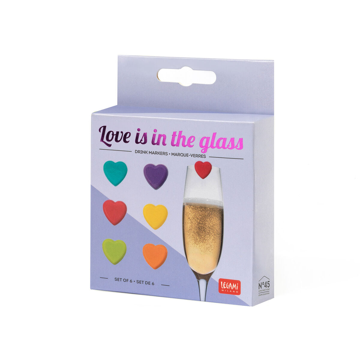 Legami Love is in the Glass Drink markers - Set of 6
