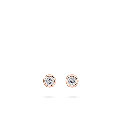 Gisser Sterling Silver Earrings - 5mm Zirconia Studs