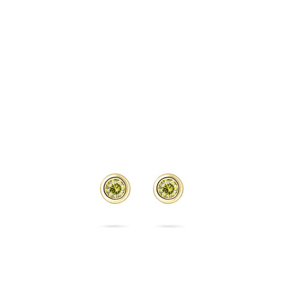 Gisser Sterling Silver Earrings - 5mm Studs with Zirconia Stone