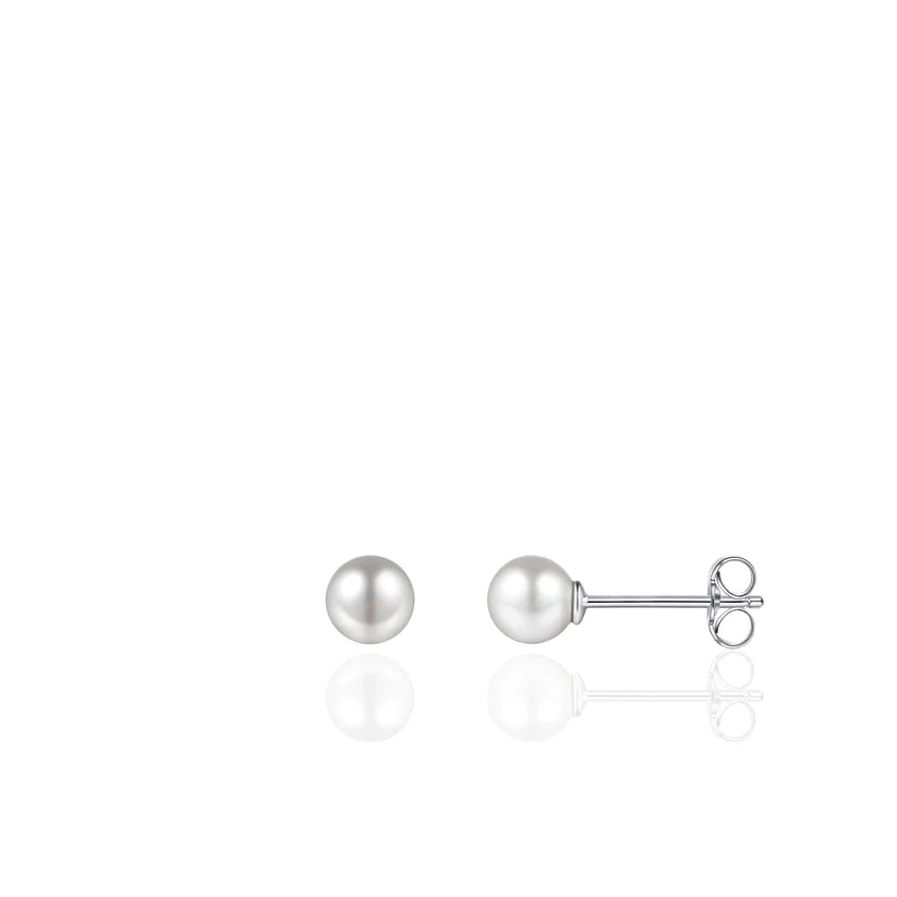 Gisser Sterling Silver Earrings-  Pearl Studs