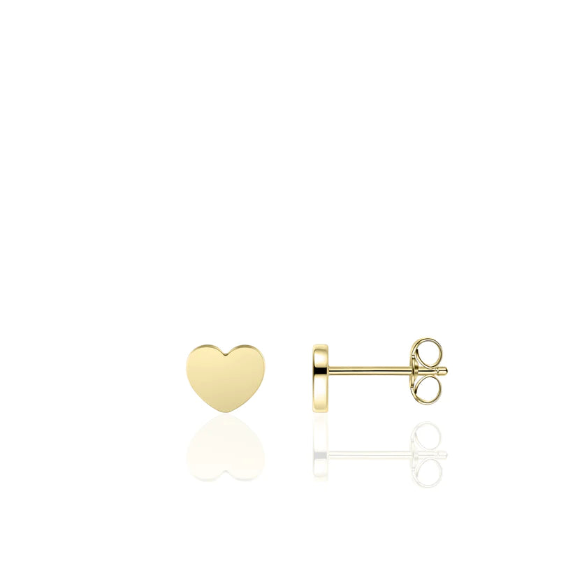 Gisser Sterling Silver Earrings - Heart Ear Studs
