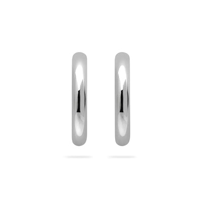 Gisser Sterling Silver Earrings- 15mm Polished Hoops