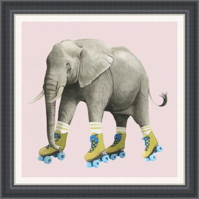 High Rollers Elephant Framed Picture - Art on Glass - **CLICK & COLLECT ONLY**