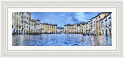 Italian Market Square Framed Picture - Art on Glass - **CLICK & COLLECT ONLY***