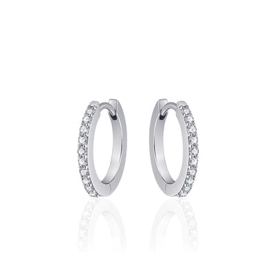 Gisser Sterling Silver Earrings - Sparkling Hoops