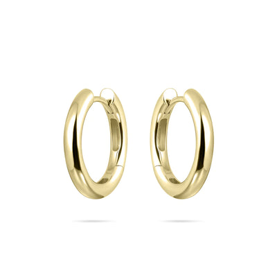 Gisser Sterling Silver Earrings - Gold Plated Silver Classic Hoops