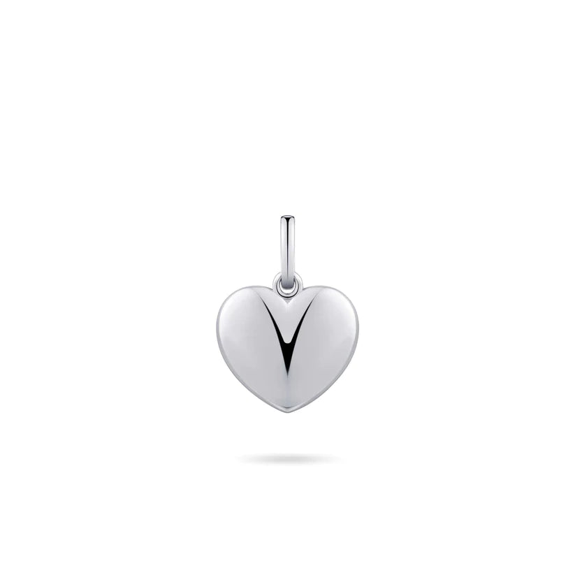 Gisser Sterling Silver Pendant -12mm Classic Heart Charm