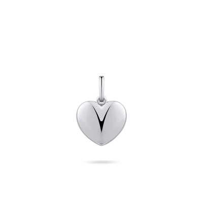 Gisser Sterling Silver Pendant -12mm Classic Heart Charm