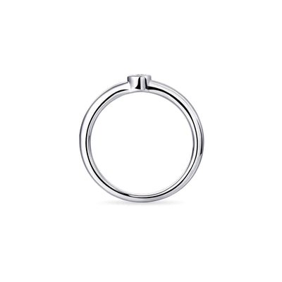 Gisser Sterling Silver Ring - Zirconia Stone Solitaire