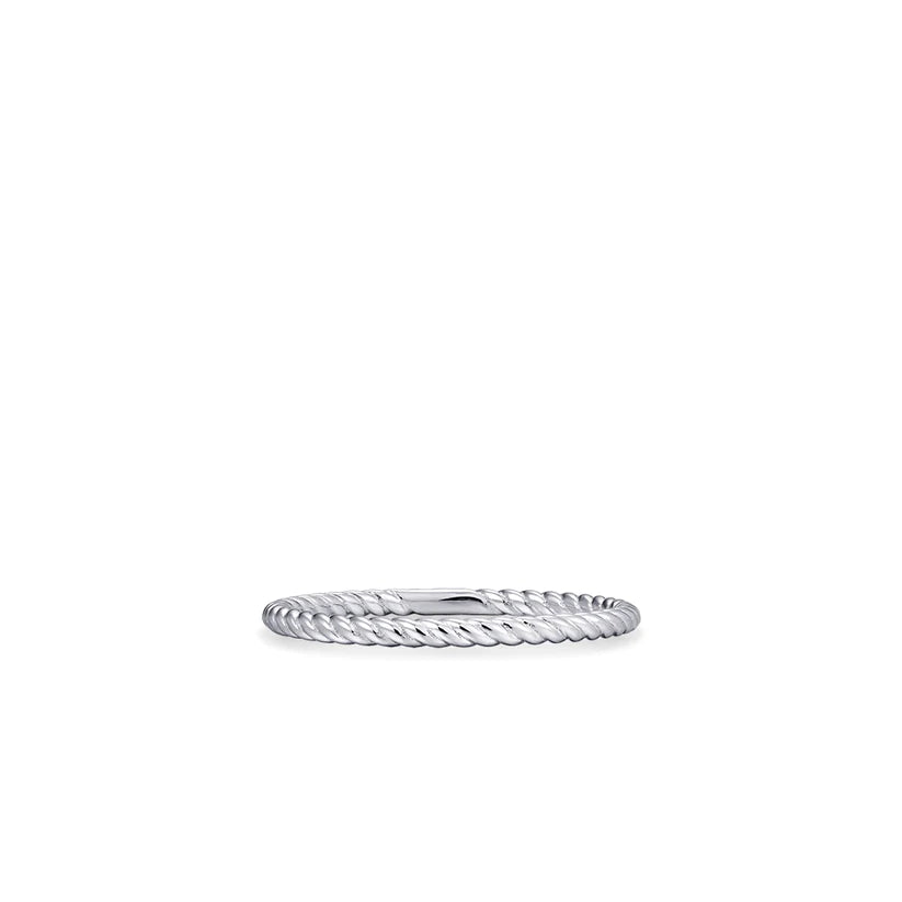 Gisser Sterling Silver Ring - 1.6mm Rope Band