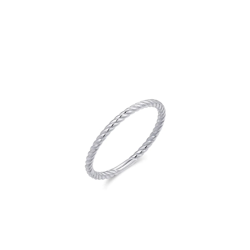 Gisser Sterling Silver Ring - 1.6mm Rope Band